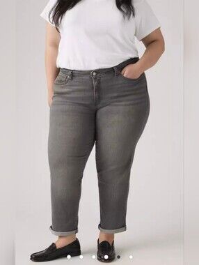 Title: Levi's Boyfriend Stellar Stretch Jeans Gray Wash Plus Size 16W NWT
